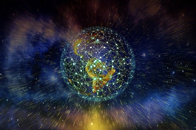 Earth Network Blockchain Globe  - geralt / Pixabay